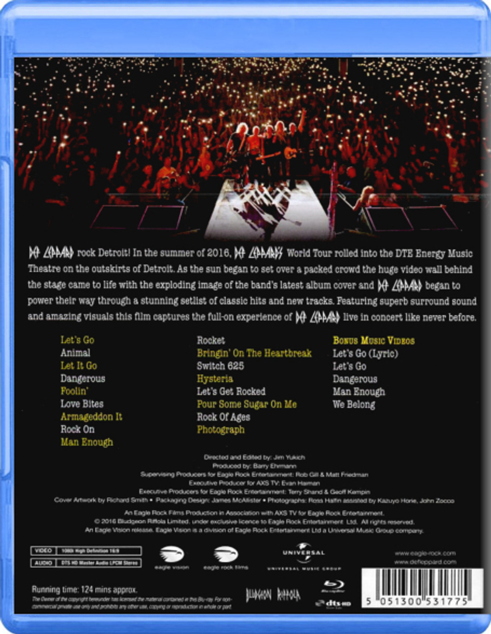 Def Leppard / And There Will Be A Next Time... Live From Detroit (Blu-ray)