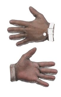 Перчатка кольчужная MANULATEX GCM без манжеты, с полиуретановым ремешком (р. 7-7,5), арт. 8.251