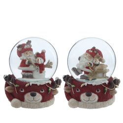 GAEM Фигурка декоративная "Дед Мороз" в стекл шаре, D 6.5 см, L7 W6,5 H8,5 см, 2в.