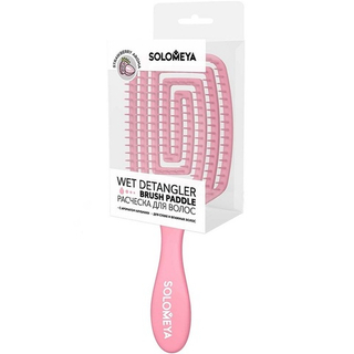 Расческа для сухих и влажных волос С АРОМАТОМ КЛУБНИКИ Solomeya Wet Detangler Brush Paddle Strawberry