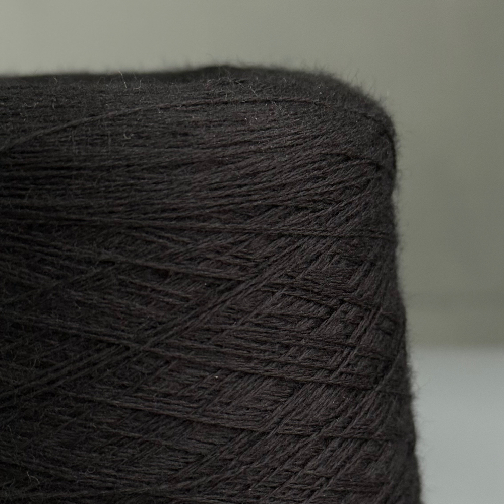 Пряжа Zegna Baruffa Cashwool 2/30 (100% мериносовая шерсть гребенная) , 1500м/100гр, черный