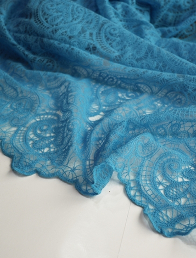 ГОЛУБОЙ - ХБ Вышивка на органзе (1404 Маша)