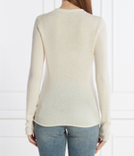 Хлопковый свитер soft c-nk Tommy Hilfiger - кремовый(WW0WW40264)