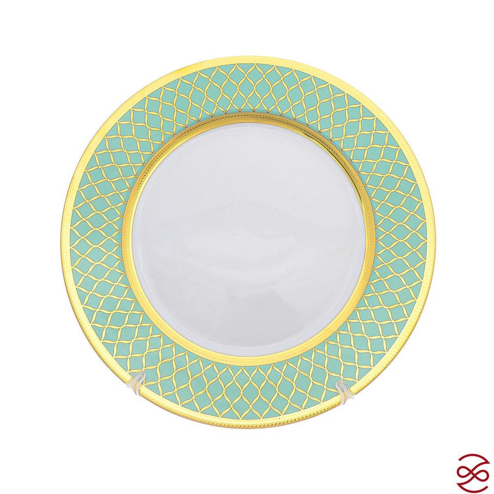 Блюдо круглое Falkenporzellan VALENCIA SELADON Gold 32 см