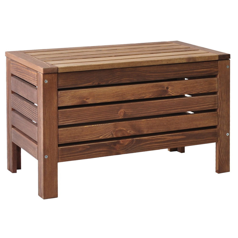 Сундук скамья деревянный для хранения вещей Эпларо для мангала и для сада, венге