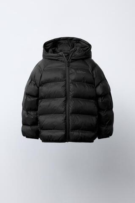 ZARA ЛЕГКАЯ НЕПРОМОКАЕМАЯ КУРТКА, ЧЕРНЫЙ