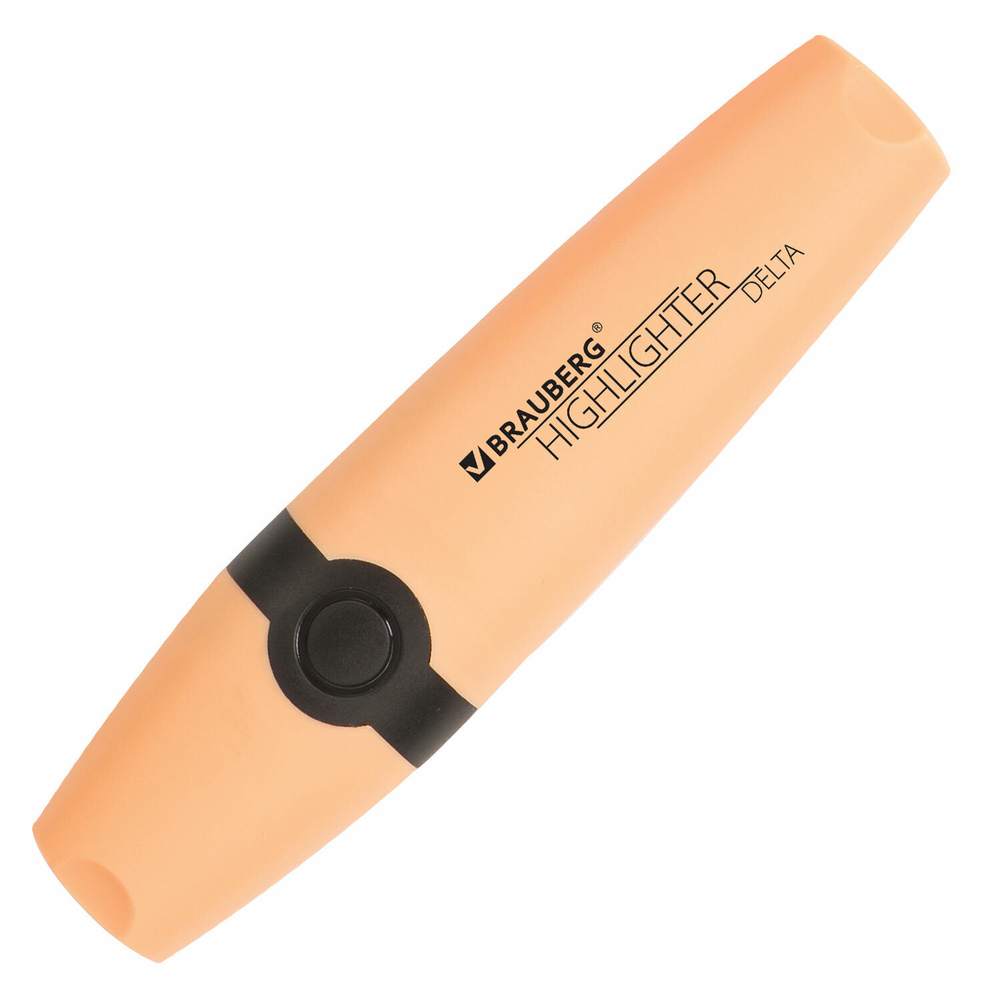 Текстовыделитель BRAUBERG "DELTA PASTEL" ПЕРСИКОВЫЙ линия 1-5 мм (12 штук в упаковке)