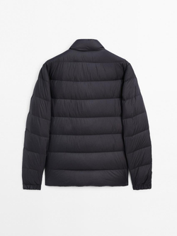 Massimo Dutti Легкий пуховик, темно-синий