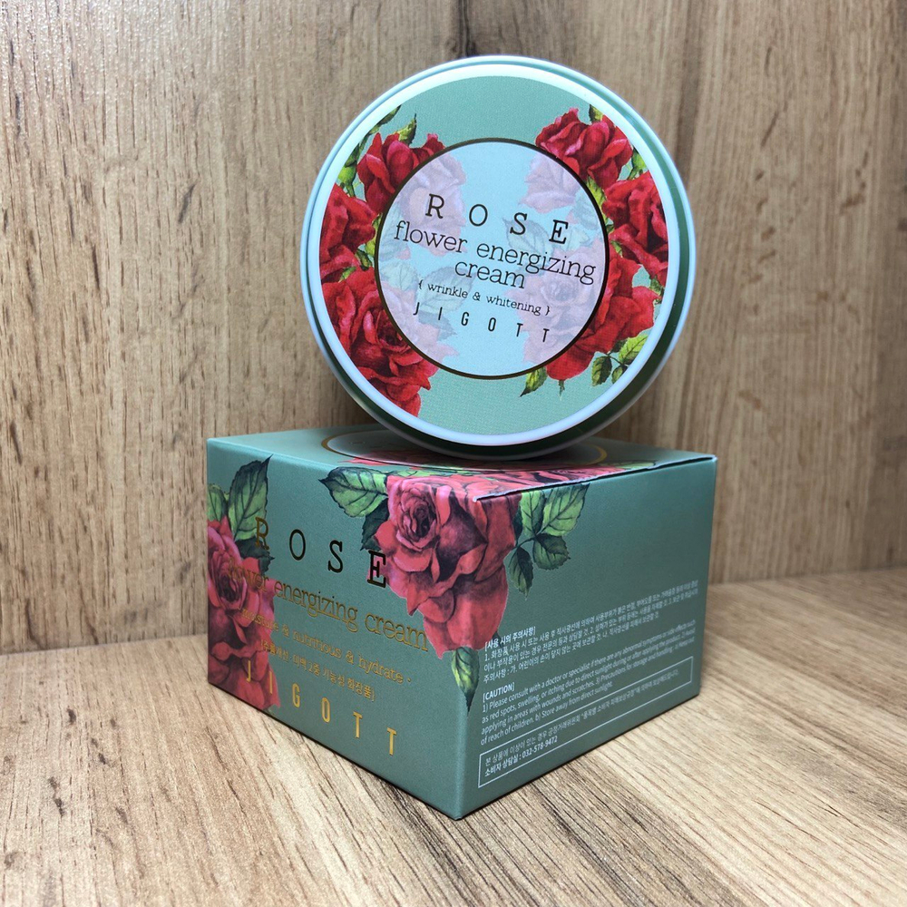 Крем для лица Jigott Rose Flower Energizing Cream с экстрактом розы 100 мл