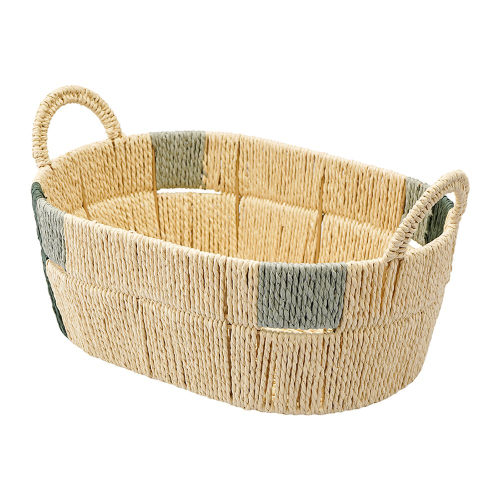 Корзина плетеная овальная Bodhran Sage из коллекции Ethnic, размер L