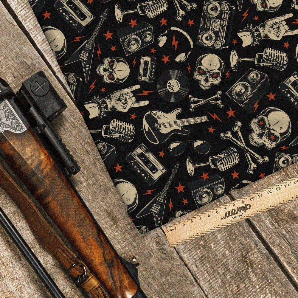 Ткань флис мрачный панк