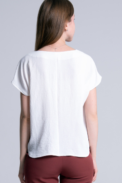 Блузка женская 3256ЗПк, белый #30Б093256зпк