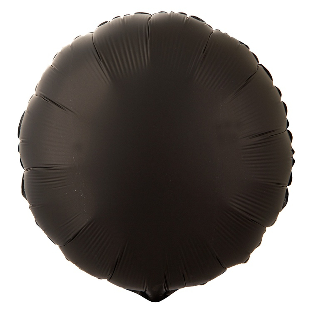 Шар фольгированный Круг 46 см (Черный)