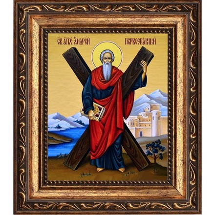 Андрей Первозванный Святой Апостол. Икона на холсте.