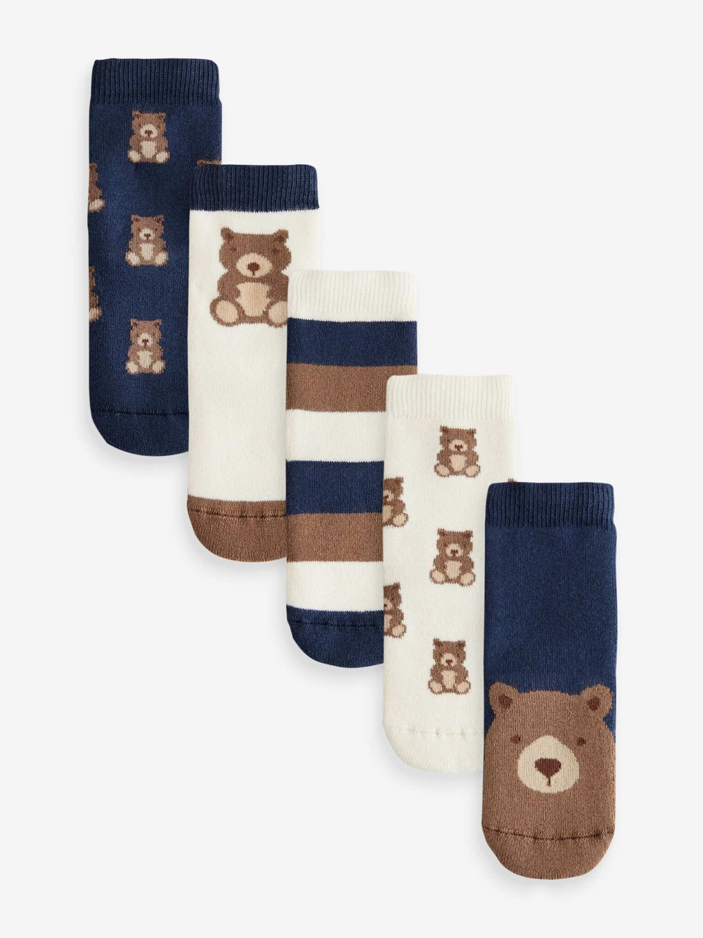 Носки махровые для мальчика Next E71-454, 5 шт., Кремовый, Синий
