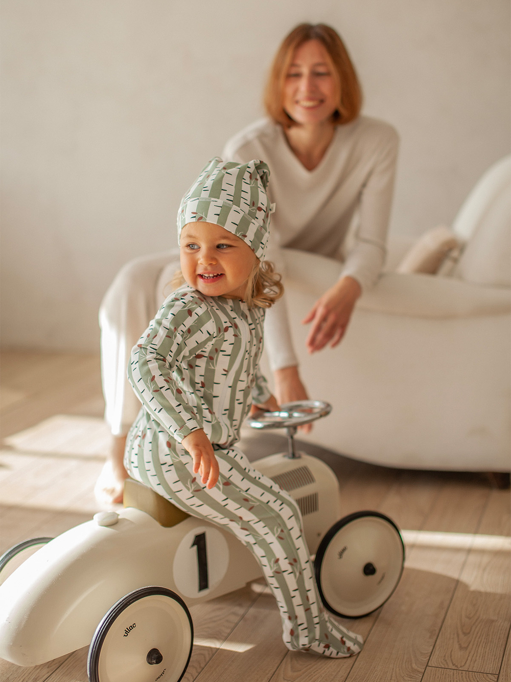 Комбинезон Mjölk Sleep and Play Birch Trees, уценка