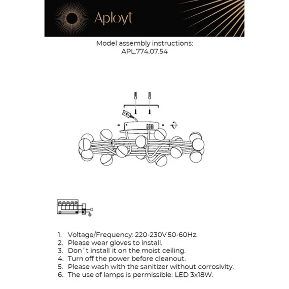Люстра потолочная APL.774.07.54