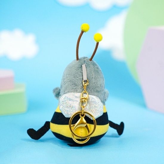 Мягкий брелок "Акула-пчела" 17 см