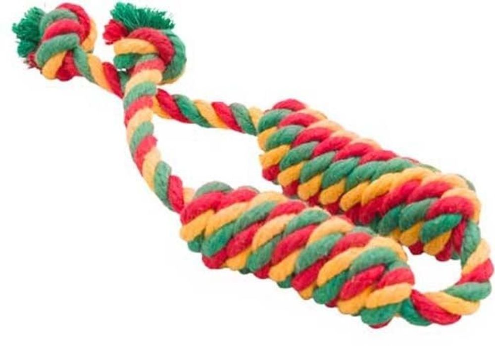Сарделька канатная 2шт DL средняя (жёлтый-зелёный-красный) длина 53см