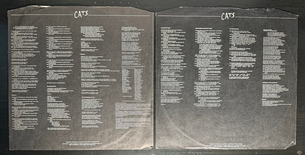 Мюзикл Кошки 2LP (Скандинавия 1981г.)