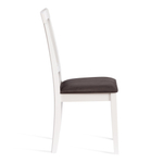 Стул Камилла сиденье мягкое (CAMILLE SOFT) дерево гевея, МДФ, 44х54х95, pure white (402) , ткань, серый