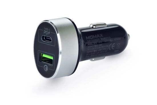 АЗУ Momax UC10 Dual USB + USB-C 38W Черный