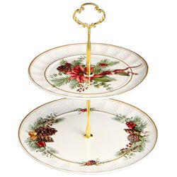 БЛЮДО ДВУХЪЯРУСНОЕ LEFARD "CELEBRATION" 19*23 СМ (КОР=24ШТ)