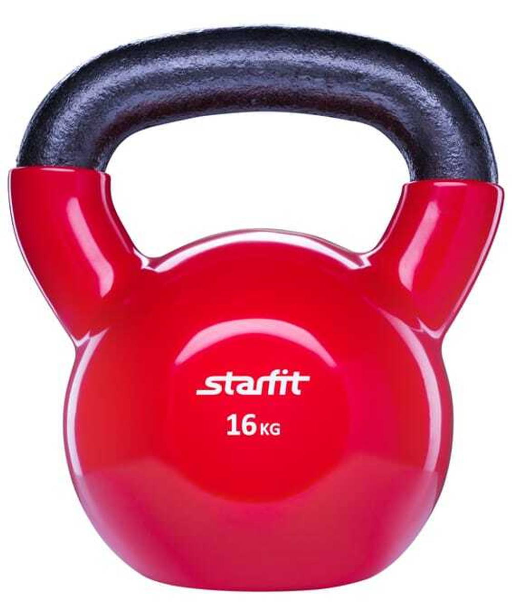 Гиря винил. STARFIT DB-401, 16 кг, цвет красный