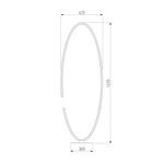 Напольный светодиодный светильник 80415/1 сатин-никель