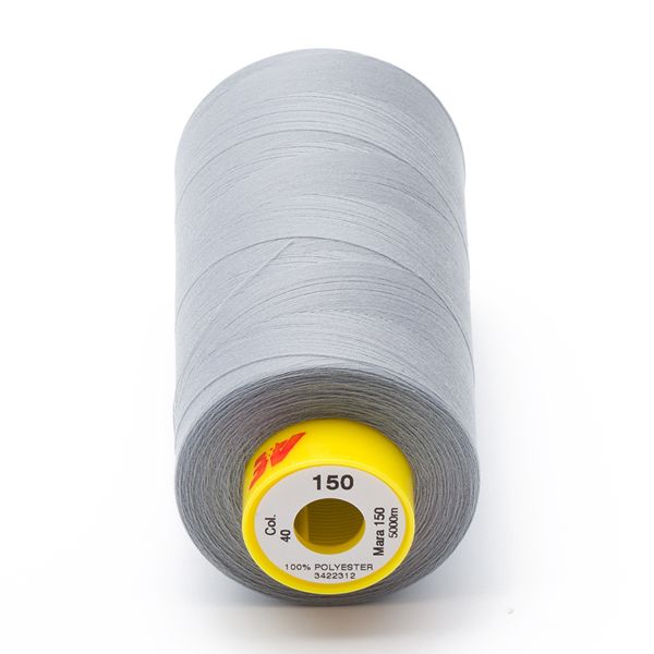 Нитка Gutermann Mara 150 (5000 метров), 1 боб., особо тонкая | 040 пепельно-серый