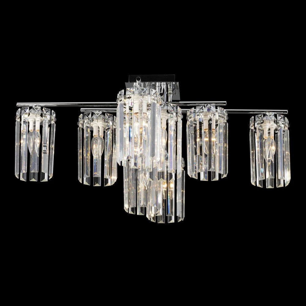 Citilux AXIS CL313281 Люстра хрустальная потолочная Хром