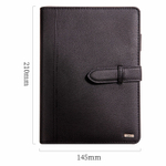 Ежедневник недатированный Deli А5, 240 страниц, на кольцах, кожзам,  черный