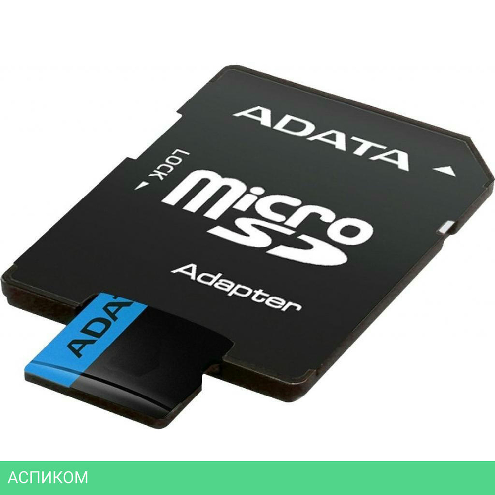 Карта памяти A-Data Premier microSDXC 64GB с адаптером (AUSDX64GUICL10A1-RA1)