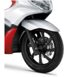 44650-K97-T00ZA. WHEEL SUB ASSY., FR. *NH303M*. Honda PCX. (NH303M MAT AXIS GRAY METALLIC)