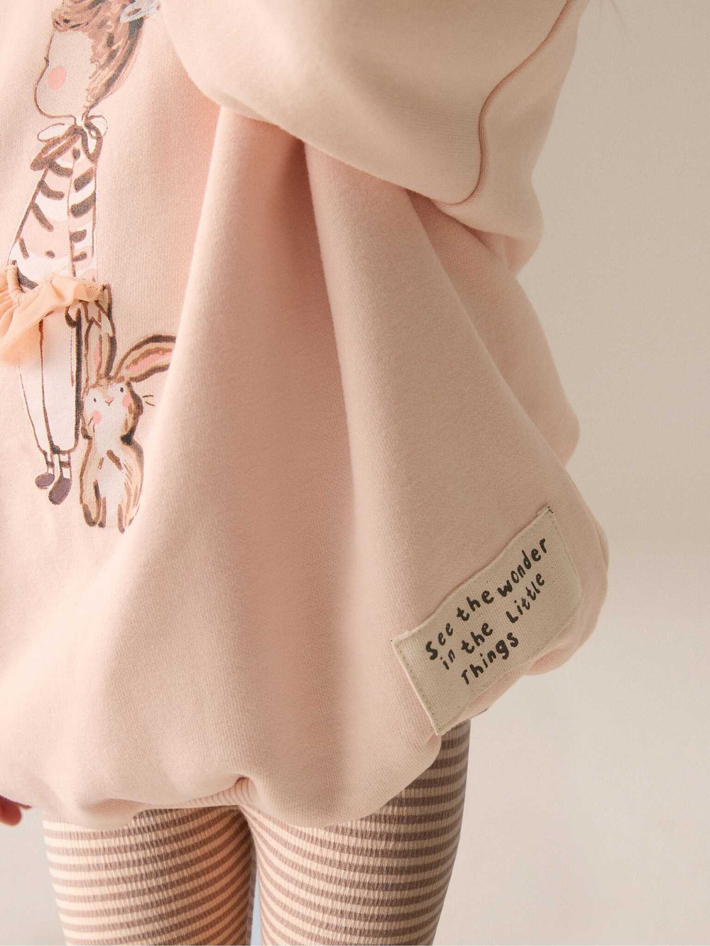 Толстовка и легинсы в комплекте для девочки Next E54-933, Персиковый