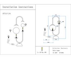 Kink Light 07712-T,20(01) Настольная лампа Алана бронза/белый