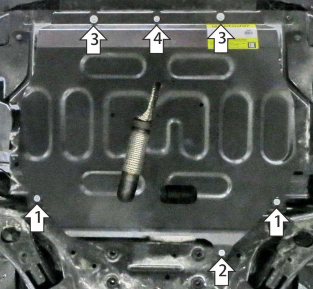 Защита стальная 2 мм двигателя и кпп для DFSK 500 Motodor.78608