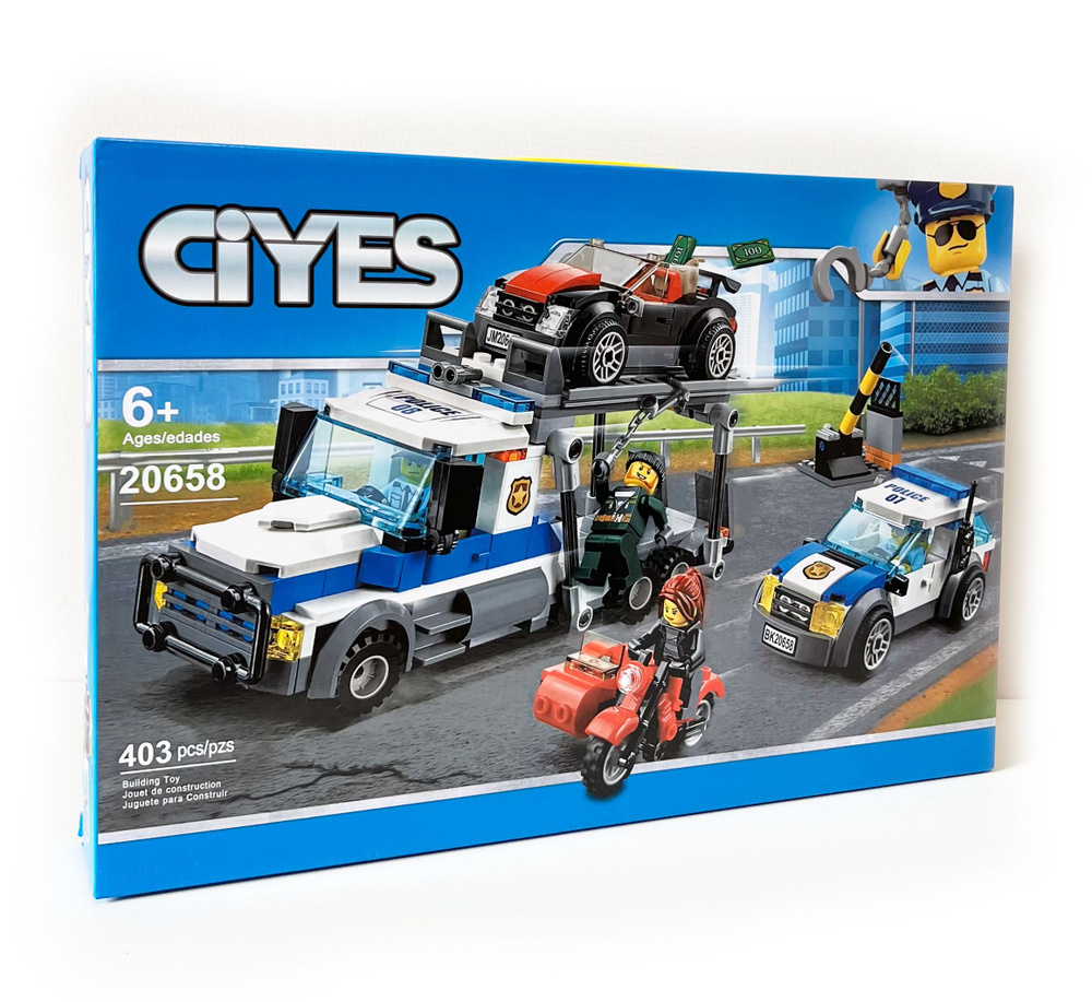 Конструктор Сити "Ограбление полицейского грузовика" 403 дет.