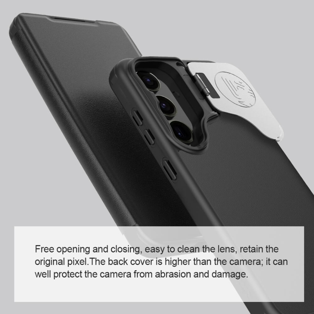 Кожаный чехол-книжка Nillkin Leather Qin PROP Plain для Samsung Galaxy S24+