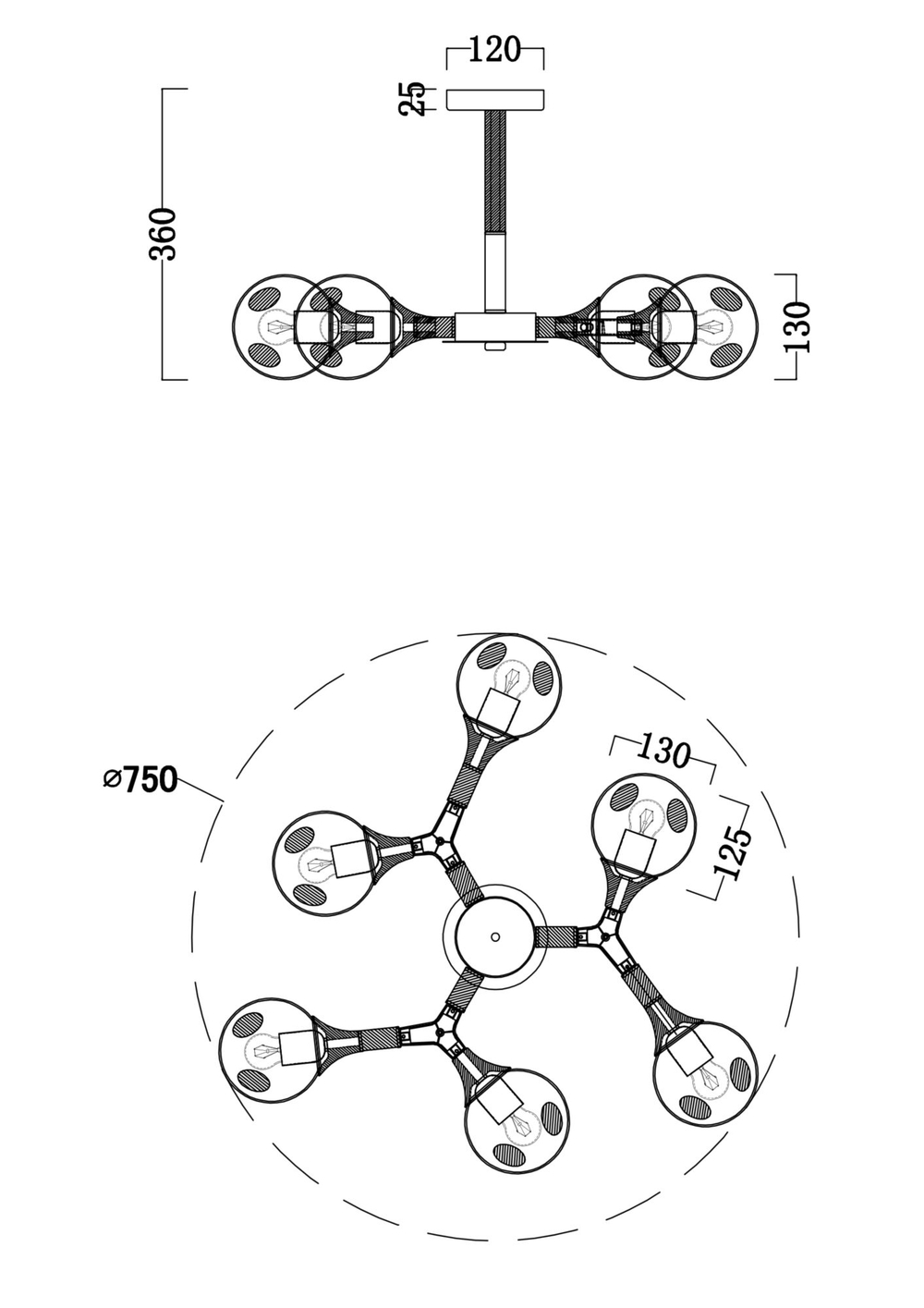 Люстра Freya FR5105CL-06W