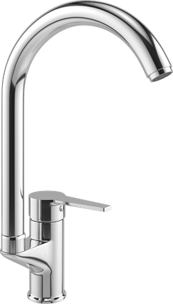 Комплект Мойка Domaci Равенна Ssik DCL 480*480 (6) TG + Смеситель MEGA Snow MG-SH03, хром