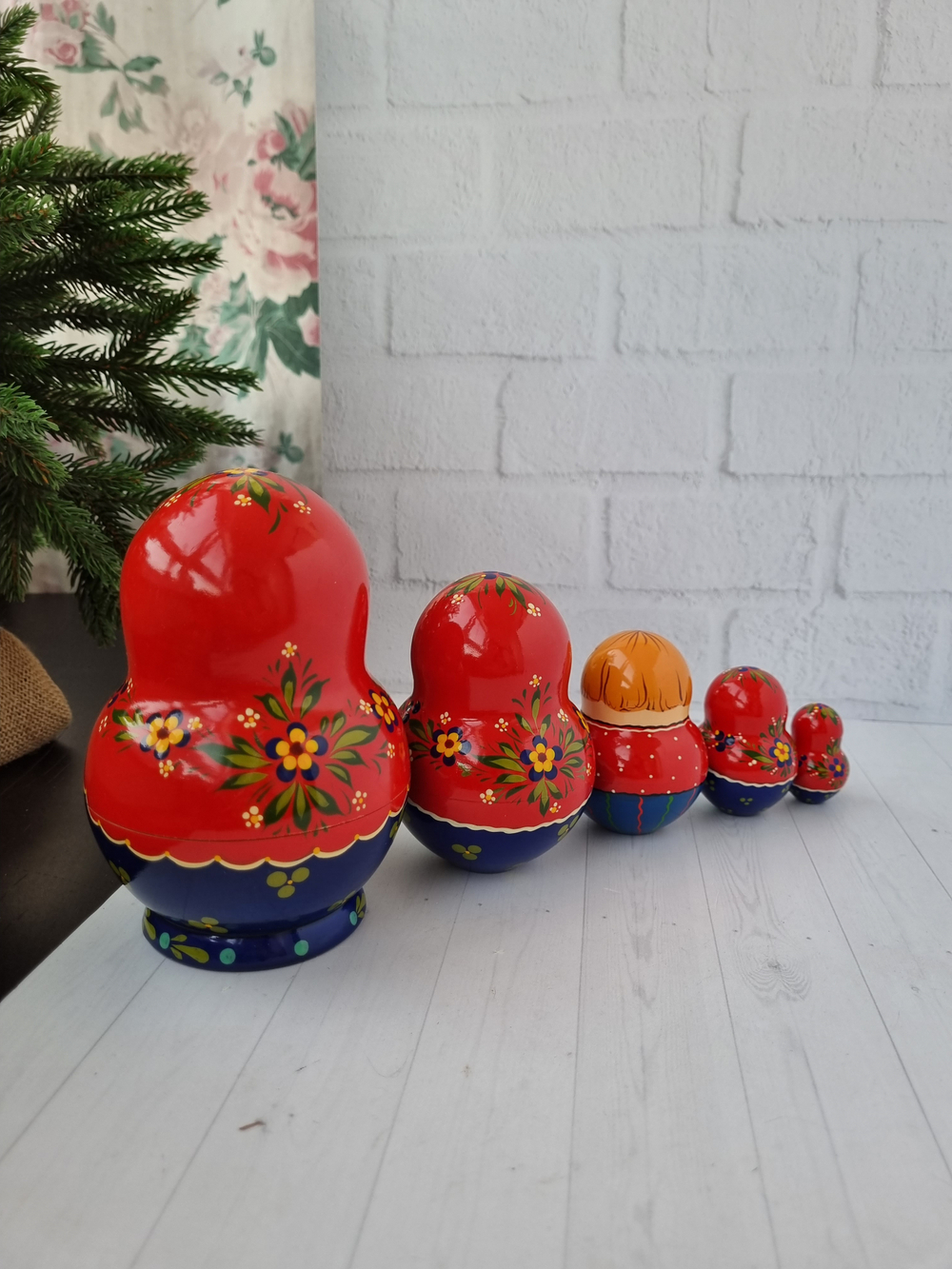 Матрёшка "с гусем" пузатая 5мест