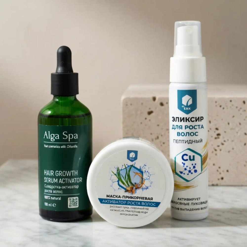 Программа ухода «Усиление роста и плотности волос» - набор из 3 средств