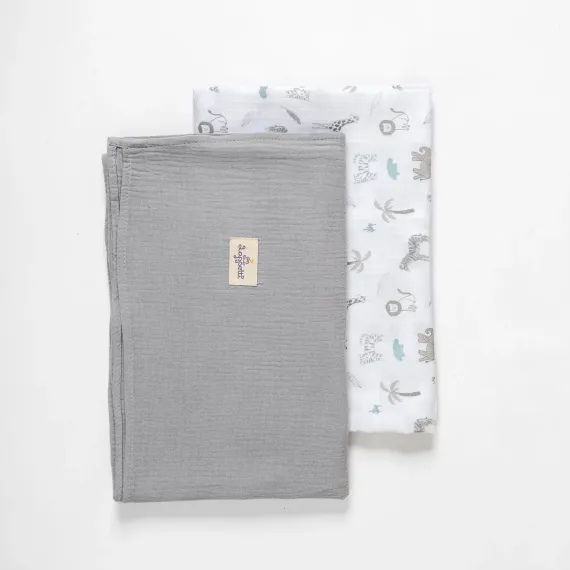 Набор муслиновых пеленок Lollycottons Африка