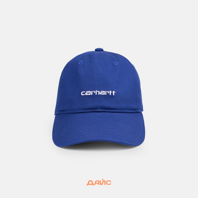 Кепка Carhartt WIP Canvas Script Cap артикул:I028876_blue - купить в магазине Дайс