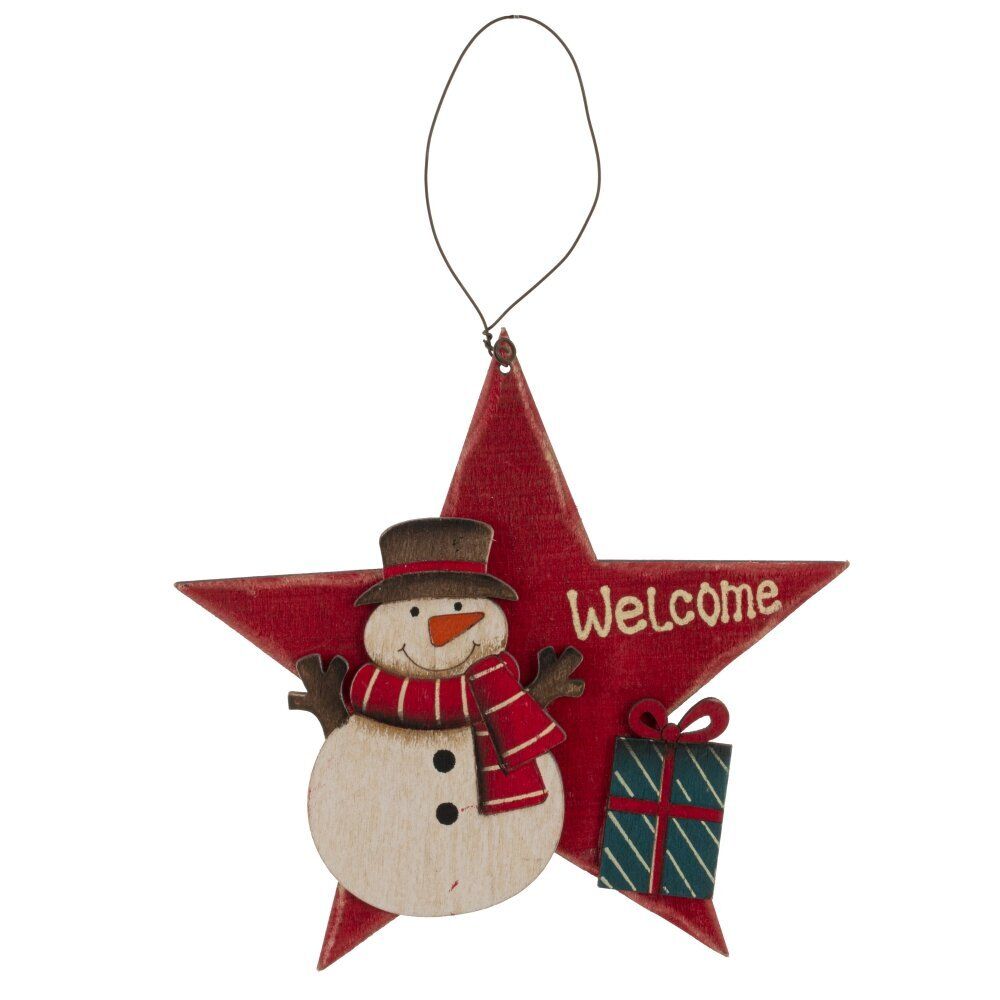 GAEM Изделие декоративное подвесное "Снеговик/ Дед Мороз", L14 W1 H14 см, 4в.