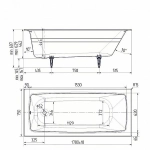 Ванна чугунная Delice BIOVE Comfort DLR220509-AS 170x75 белая