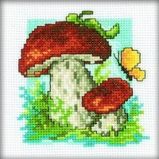 "Белые грибы"-H190  вышивка