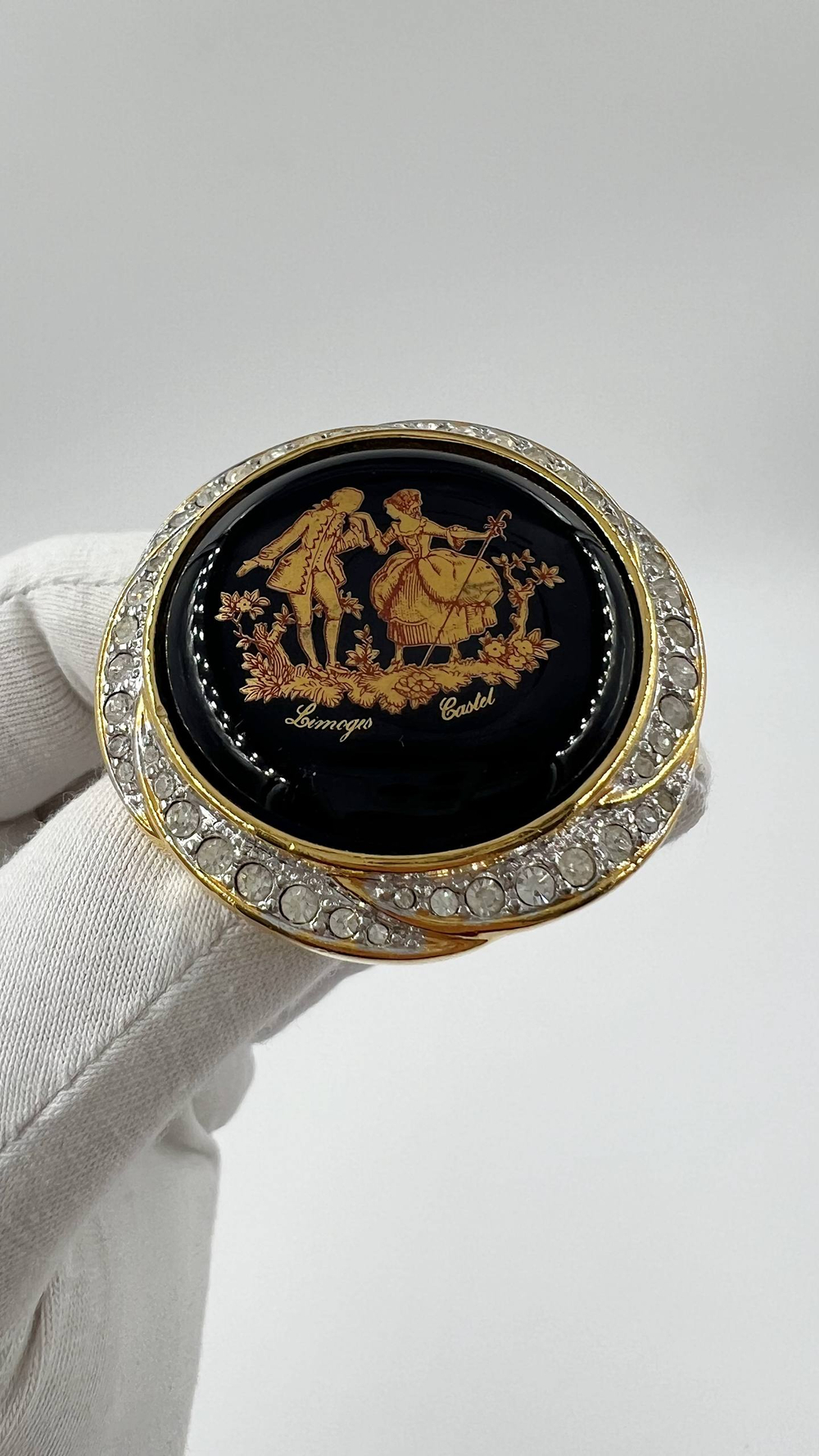 Брошь Limoges с кристаллами