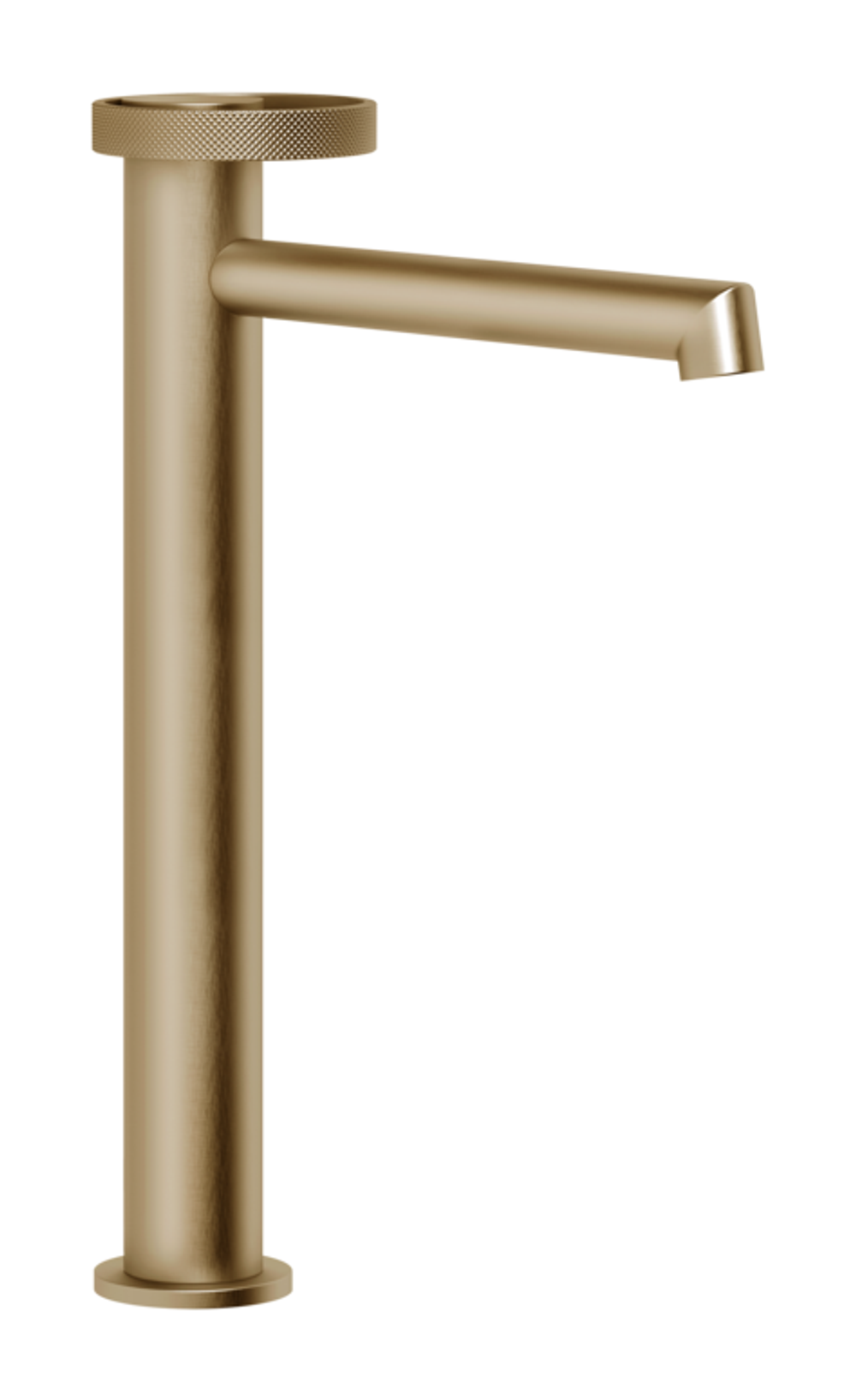 Cмеситель для раковины Gessi Anello, высокий, длинный излив, цвет Warm Bronze Brushed PVD